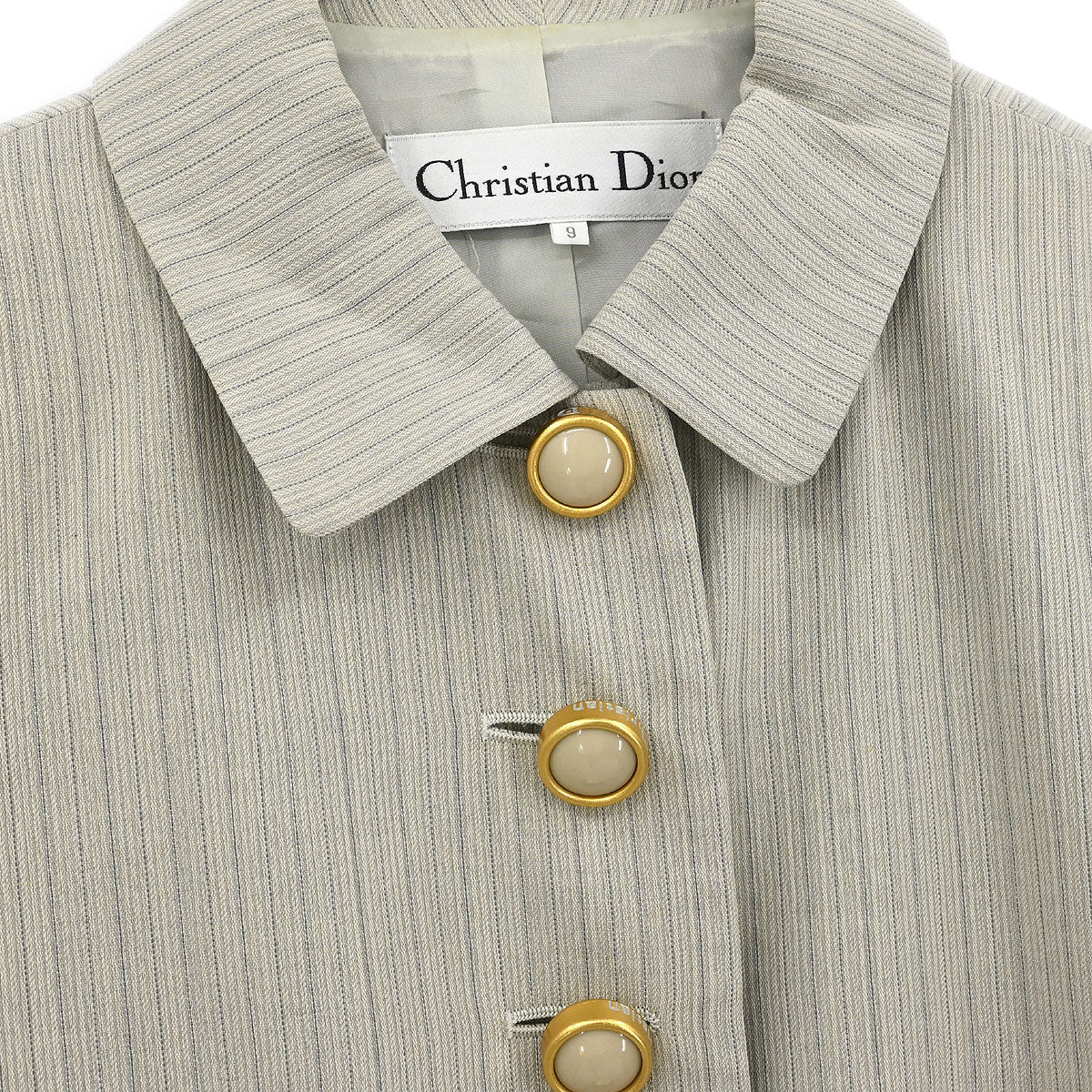 Christian Dior Single Breasted Jacket Light Gray #36–38