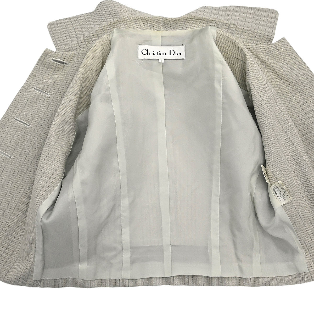 Christian Dior Single Breasted Jacket Light Gray #36–38
