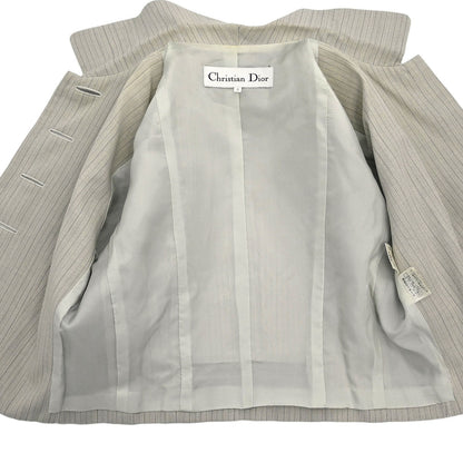 Christian Dior Single Breasted Jacket Light Gray #36–38