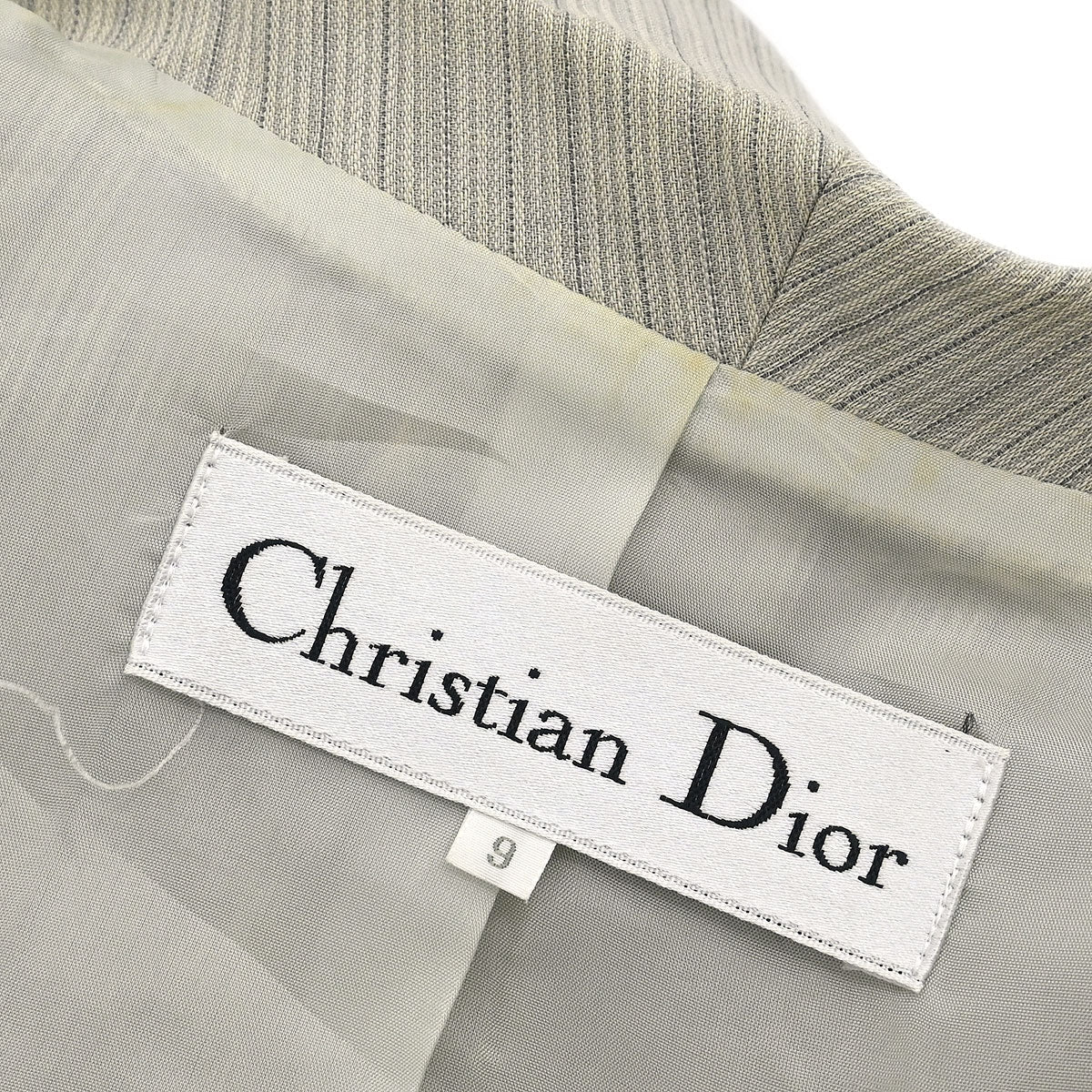 Christian Dior Single Breasted Jacket Light Gray #36–38