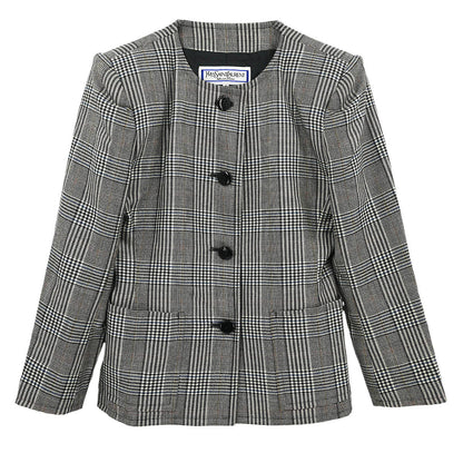 Yves Saint Laurent Collarless Jacket Black #S