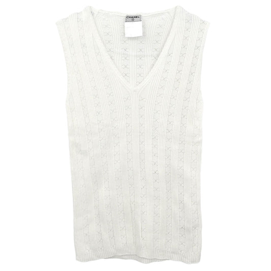 Chanel 2005 Sleeveless Tank Top White #38