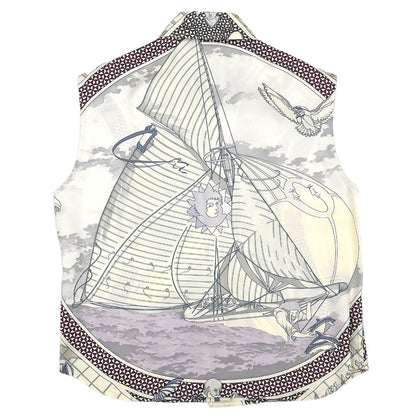 Hermes Sleeveless Shirt Top White #36