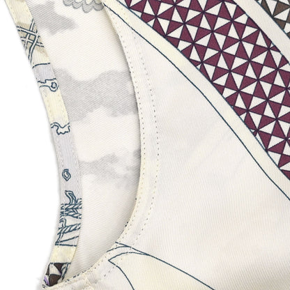 Hermes Sleeveless Shirt Top White #36