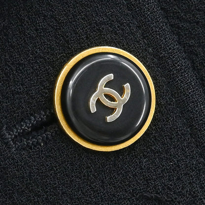 Chanel 1995 Single Breasted Jacket Black #38