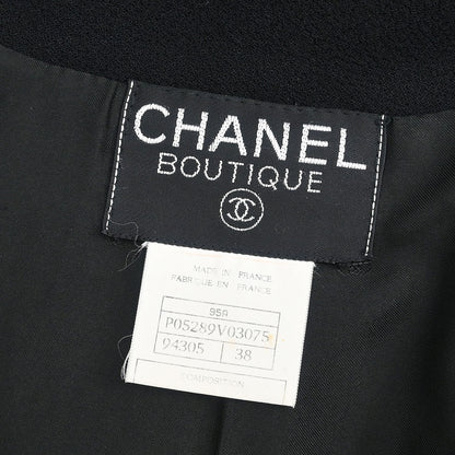 Chanel 1995 Single Breasted Jacket Black #38