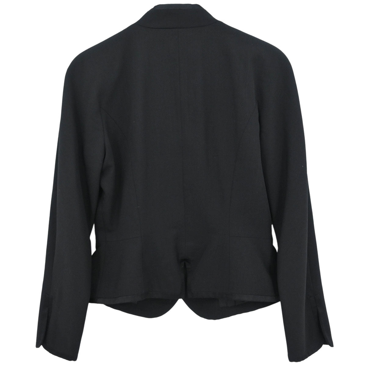 ｍ0214-35 クリスチャンディオール　ノーカラーダブルジャケット　ビンテージ 80s クリスチャンディオール ノーカラージャケット プリーツ