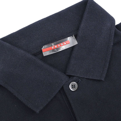 Prada Sport Polo Shirt Top Navy #S