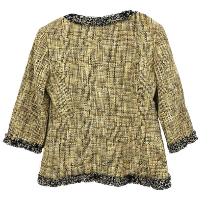 Chanel 2003 Collarless Jacket Beige #36