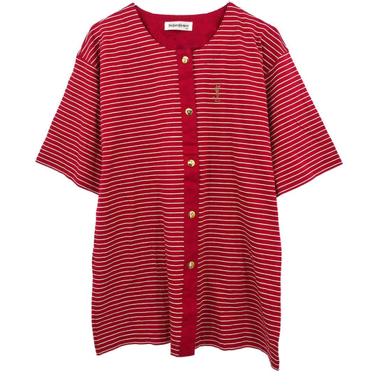 Yves Saint Laurent Short Sleeve Top Red #M