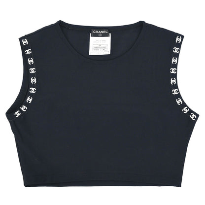 Chanel 1997 Cropped Tank Top Black #38
