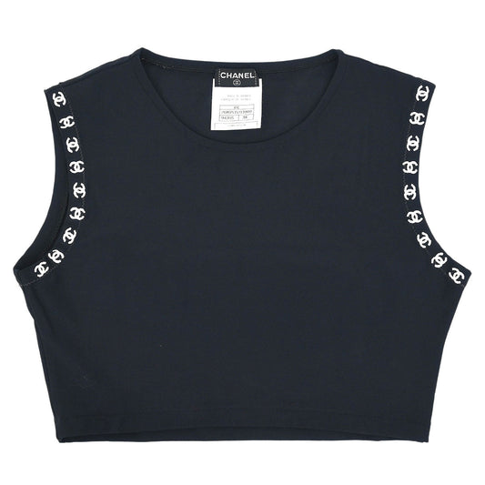Chanel 1997 Cropped Tank Top Black #38