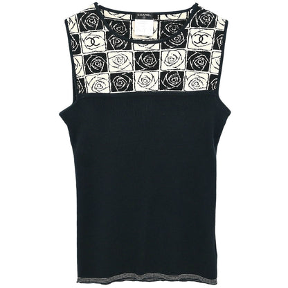 Chanel 2004 Sleeveless Tank Top Black #38