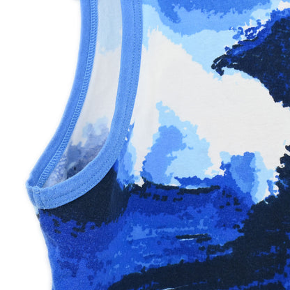 Chanel 2002 Surf Line Sleeveless Tank Top Blue #40