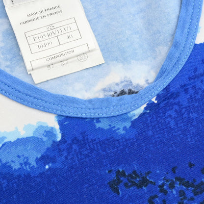 Chanel 2002 Surf Line Sleeveless Tank Top Blue #40
