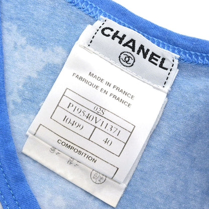Chanel 2002 Surf Line Sleeveless Tank Top Blue #40