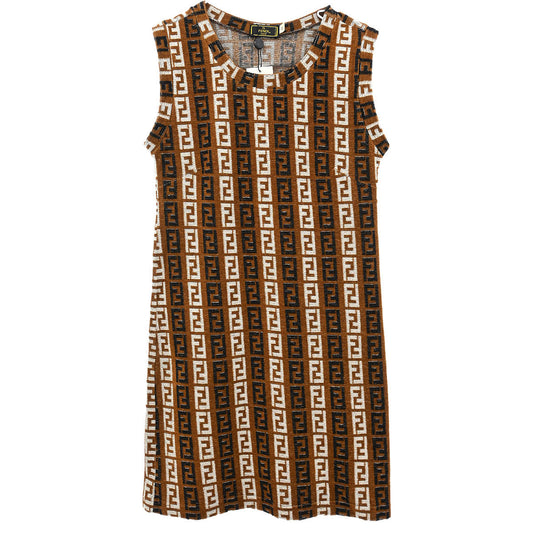 Fendi Sleeveless Dress Brown #42