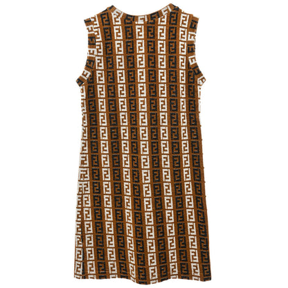 Fendi Sleeveless Dress Brown #42