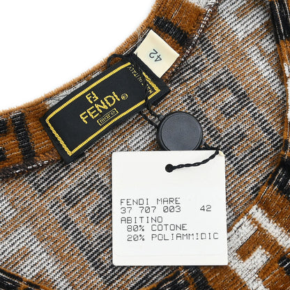 Fendi Sleeveless Dress Brown #42