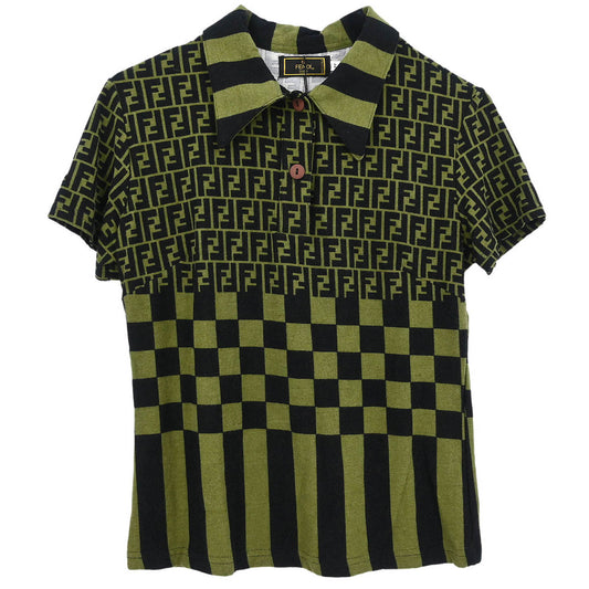 Fendi Polo Shirt Top Zucca Dark Green #44