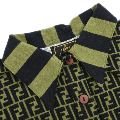 Fendi Polo Shirt Top Zucca Dark Green #44
