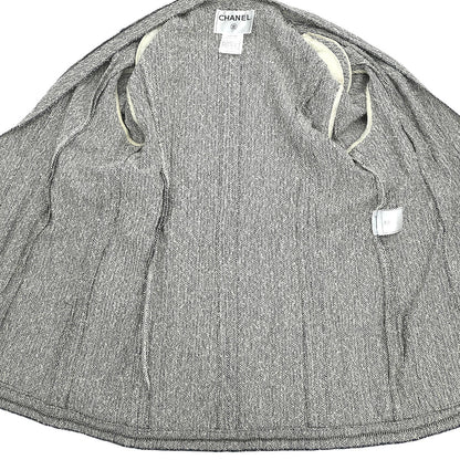 Chanel 1999 Single Breasted Jacket White Navy #40