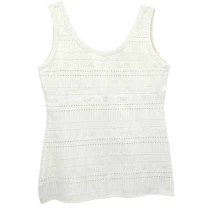 Chanel 1997 Sleeveless Tank Top White #42