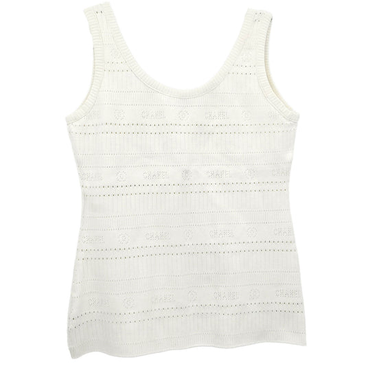 Chanel 1997 Sleeveless Tank Top White #42