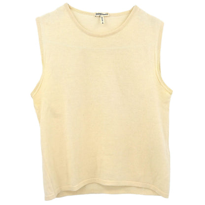 Hermes Ensemble Cardigan Sleeveless Top Off-white #XS