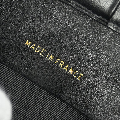 Chanel 1996-1997 Black Lambskin Bicolore Long Wallet Purse