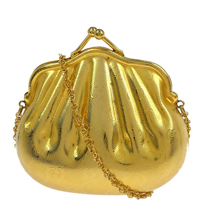 Gucci Gold Metal GG Pouch Chain Shoulder Bag
