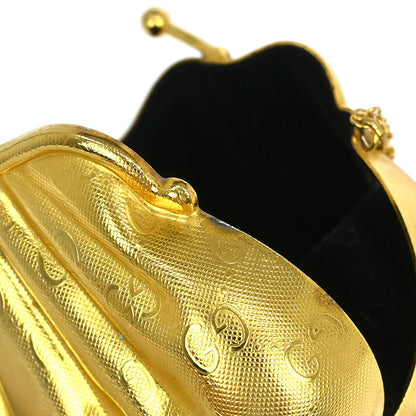Gucci Gold Metal GG Pouch Chain Shoulder Bag