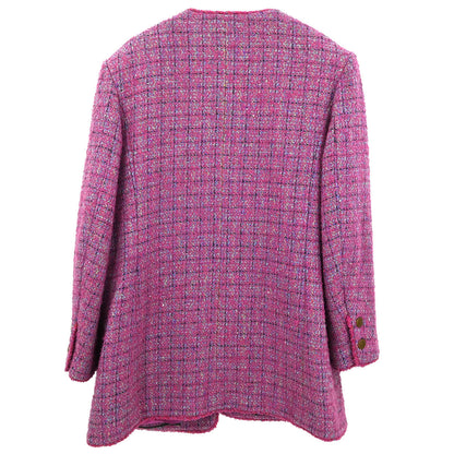 Chanel 1997 Single Breasted Coat Pink #46