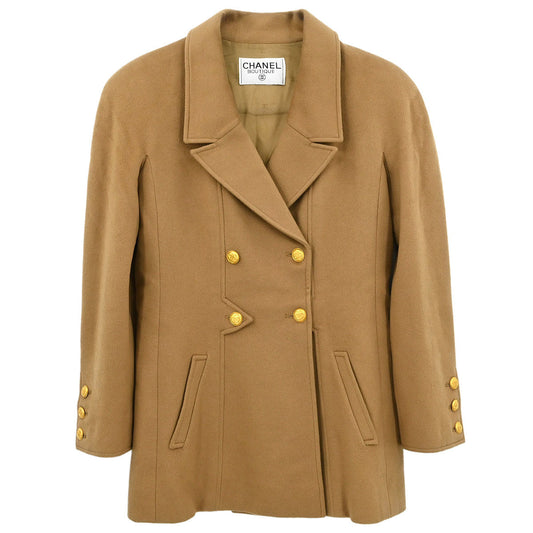 Chanel Double Breasted Jacket Beige