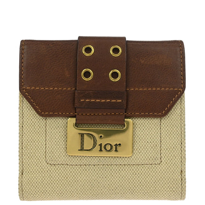 Christian Dior Beige Canvas Street Chic Wallet