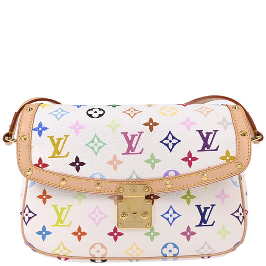Louis Vuitton 2004 White Monogram Multicolor Sologne M92661