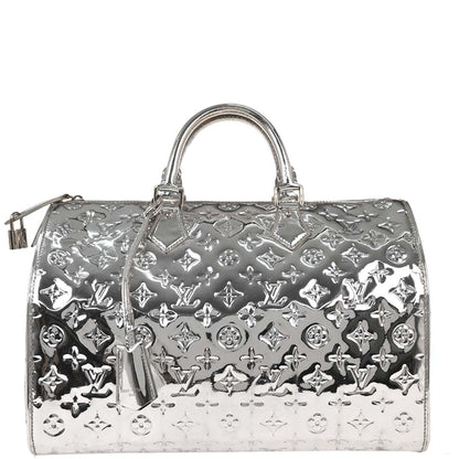 Louis Vuitton 2008 Silver Monogram Miroir Speedy 35 Handbag M95786
