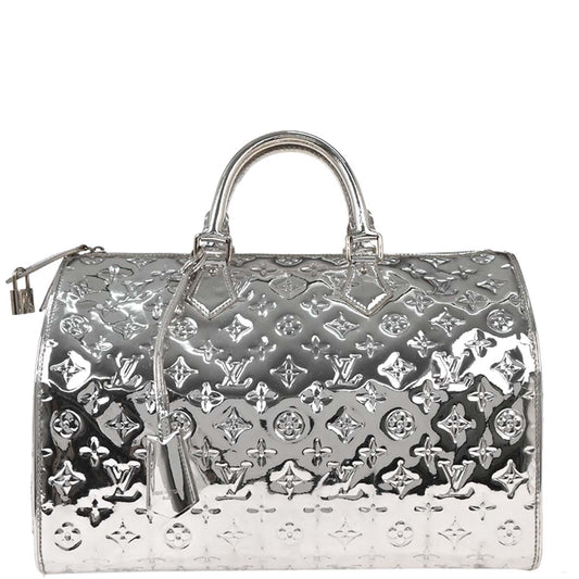 Louis Vuitton 2008 Silver Monogram Miroir Speedy 35 Handbag M95786