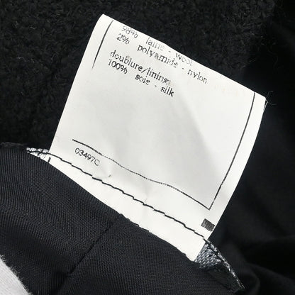 Chanel 1995 Single Breasted Collarless Jacket Black #40
