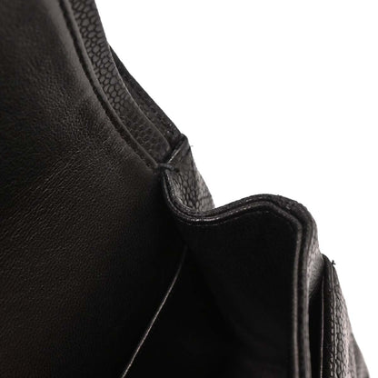 Chanel 2008-2009 Black Calfskin Medium Classic Double Flap Shoulder Bag