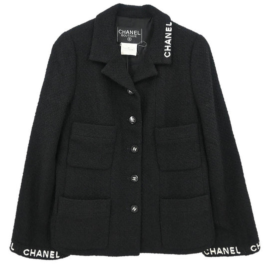 Chanel 1995 Single Breasted Jacket Black #38