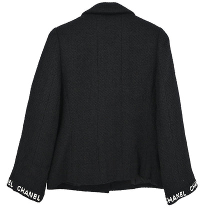Chanel 1995 Single Breasted Jacket Black #38