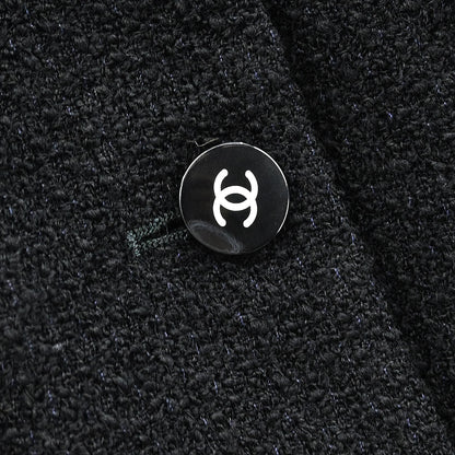 Chanel 1995 Single Breasted Jacket Black #38