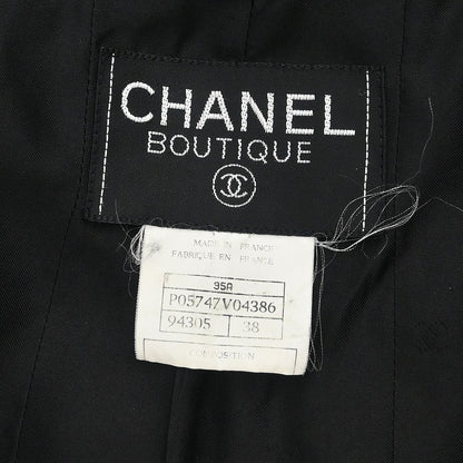 Chanel 1995 Single Breasted Jacket Black #38