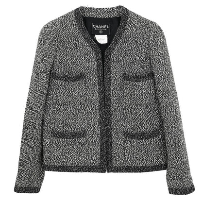Chanel 1997 Collarless Jacket Black #36