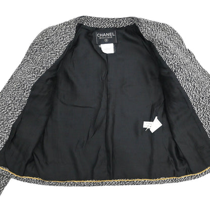 Chanel 1997 Collarless Jacket Black #36