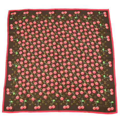 Louis Vuitton Brown Monogram Cherry Scarf 85 M71962 Small Good
