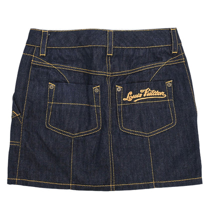 Louis Vuitton Denim Skirt Indigo #36