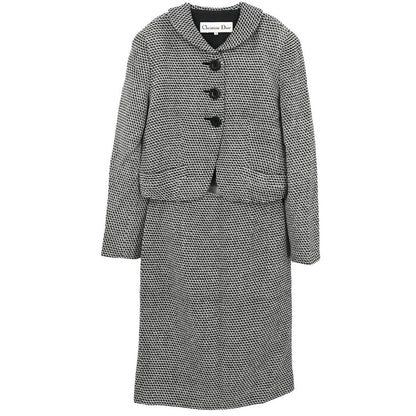 Christian Dior Setup Suit Jacket Skirt Black #36–38