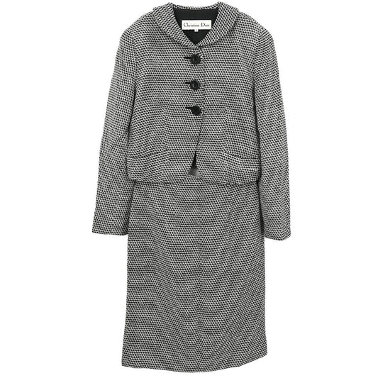Christian Dior Setup Suit Jacket Skirt Black #36–38